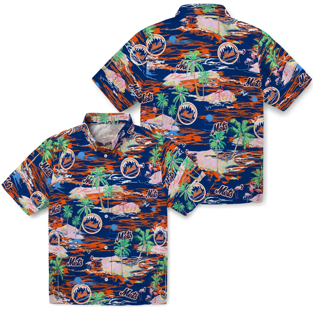 New York Mets Hawaiian Shirt - Hawaii Island | Hula Hawaiian Shirts