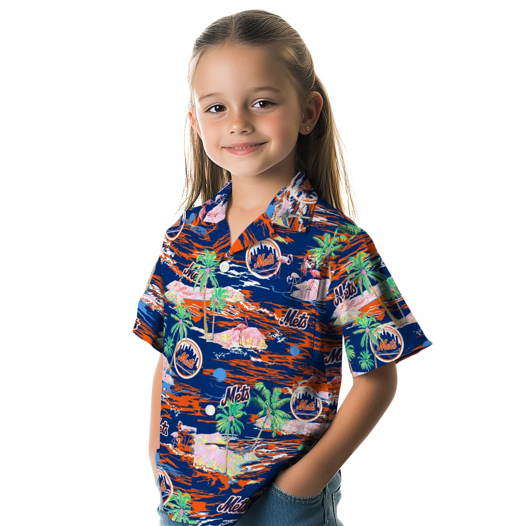 New York Mets Hawaiian Shirt - Hawaii Island | Hula Hawaiian Shirts