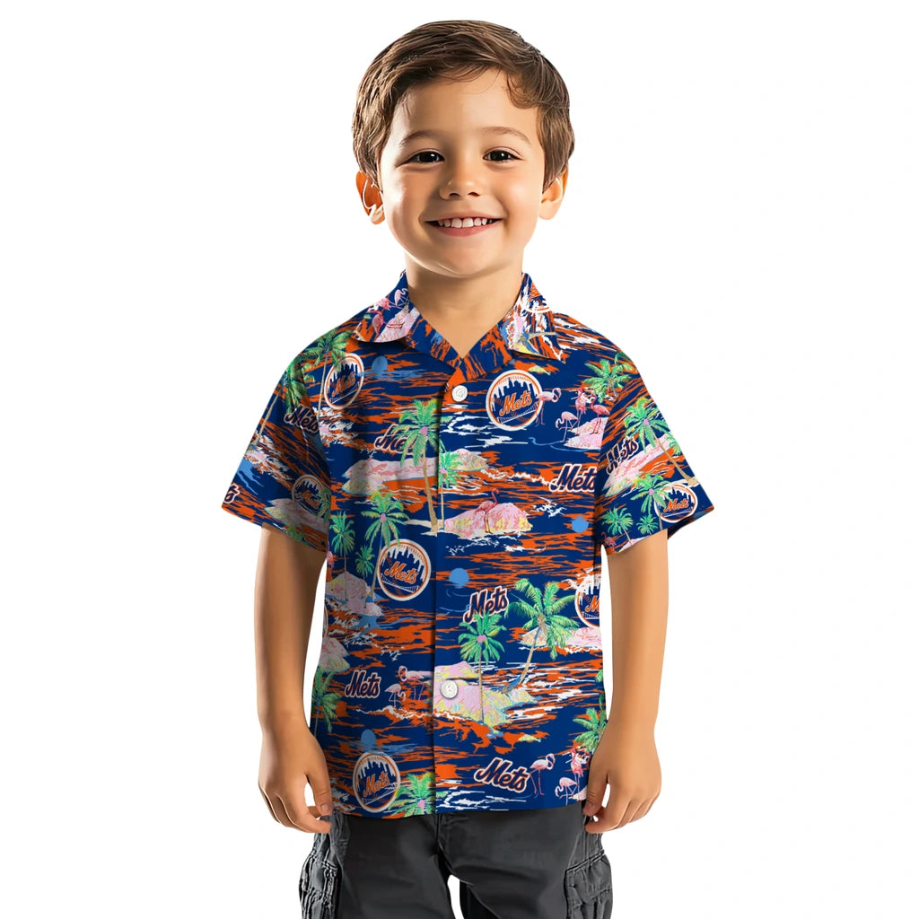 New York Mets Hawaiian Shirt - Hawaii Island | Hula Hawaiian Shirts