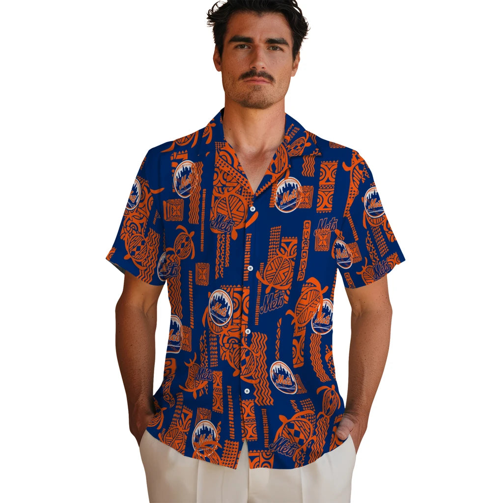 New York Mets Hawaiian Shirt - Turtle Lines | Hula Hawaiian Shirts