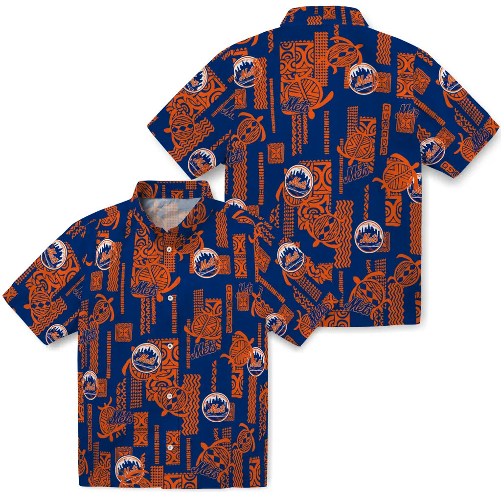 New York Mets Hawaiian Shirt - Turtle Lines | Hula Hawaiian Shirts
