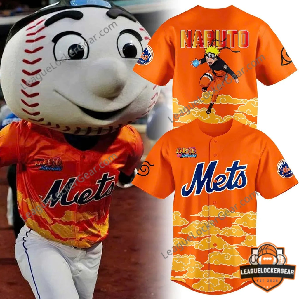 New York Mets x Naruto Shippuden Night 2026 Baseball Jersey - LeagueLockerGear