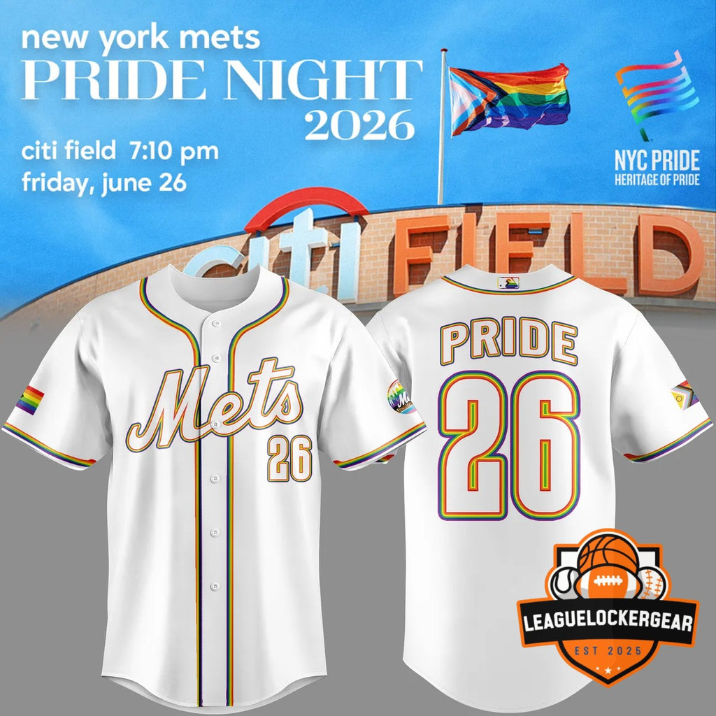 New York Mets Pride Night 2026 Baseball Jersey - LeagueLockerGear