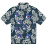 New York Rangers Hawaiian Shirt - Hibiscus Flowers | Hula Hawaiian Shirts