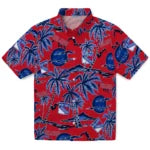 New York Rangers Hawaiian Shirt - Palm Sunset | Hula Hawaiian Shirts