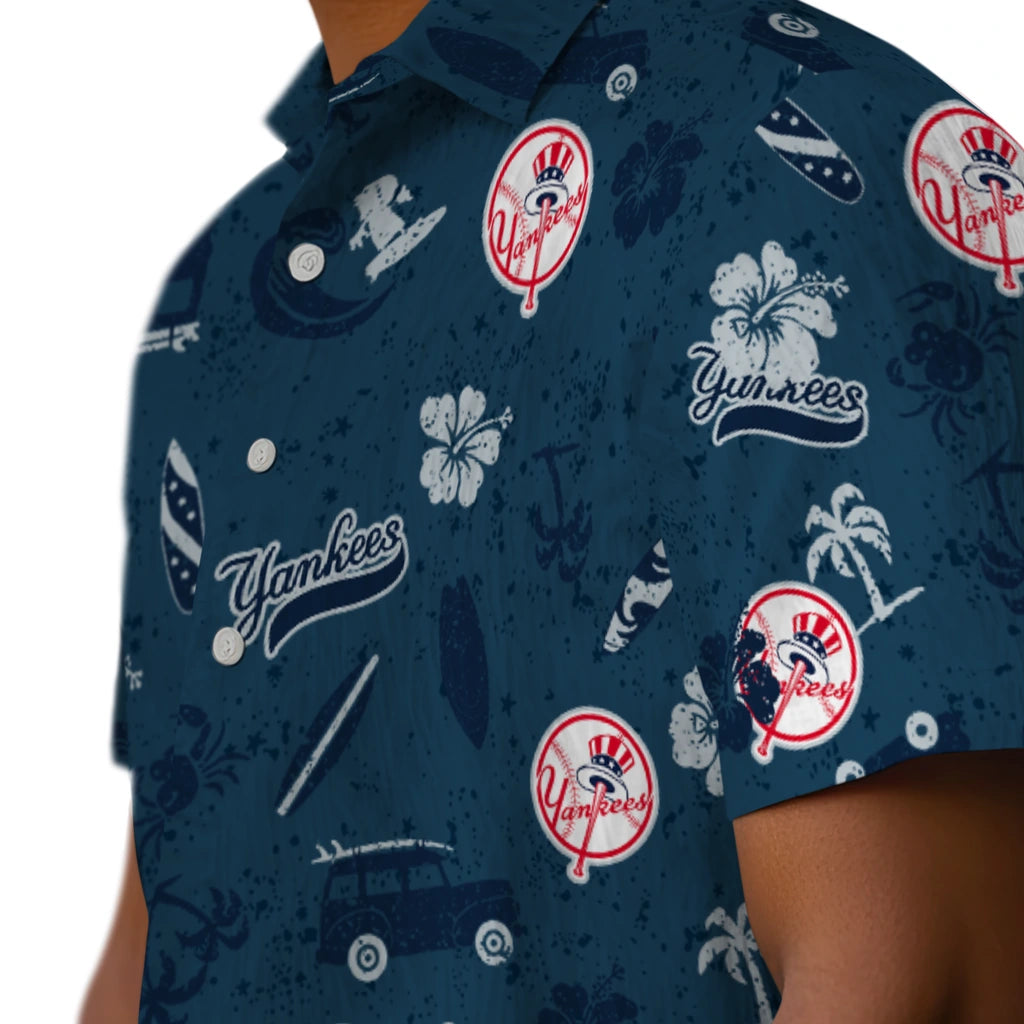 New York Yankees Hawaiian Shirt - Beach Vibe | Hula Hawaiian Shirts