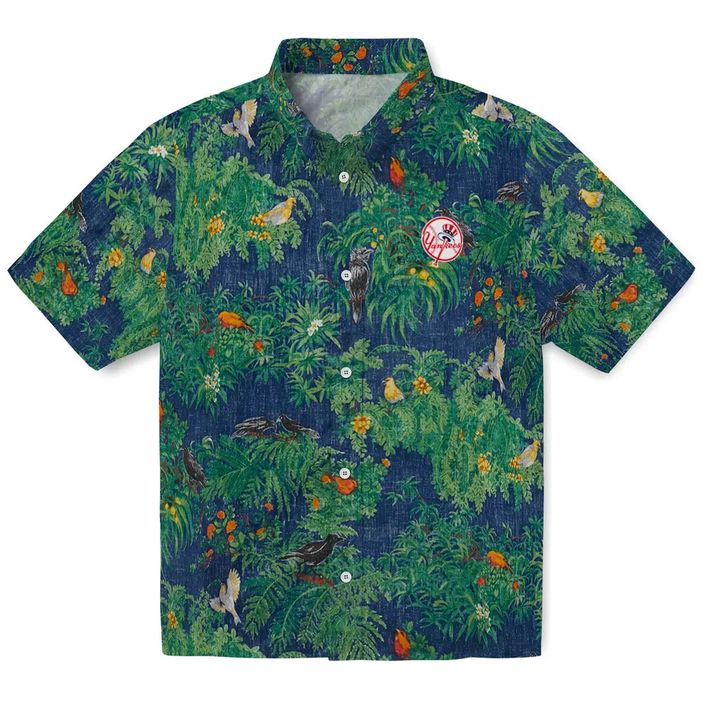 New York Yankees Hawaiian Shirt - Bird Canopy | Hula Hawaiian Shirts