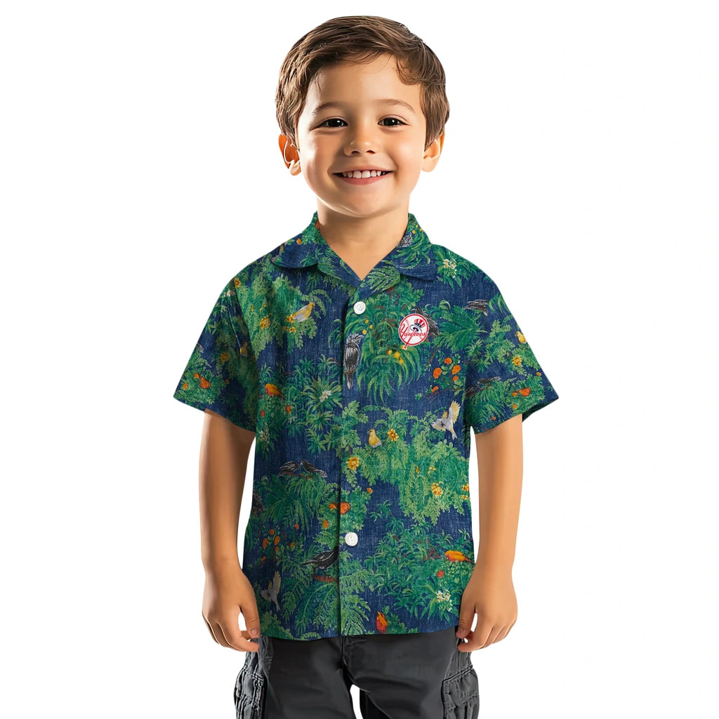 New York Yankees Hawaiian Shirt - Bird Canopy | Hula Hawaiian Shirts