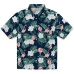 New York Yankees Hawaiian Shirt - Flamingo and Hibiscus | Hula Hawaiian Shirts
