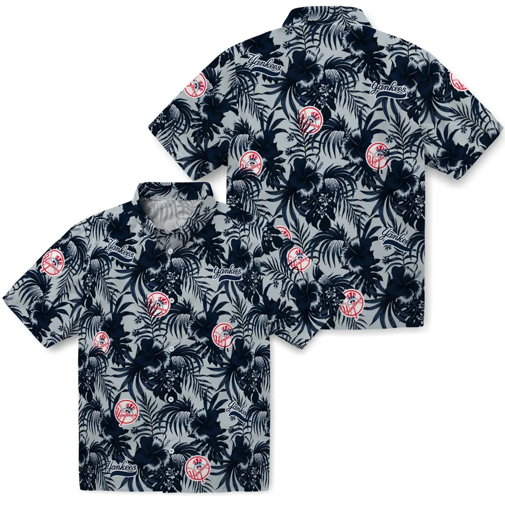 New York Yankees Hawaiian Shirt - Hibiscus Exotic | Hula Hawaiian Shirts