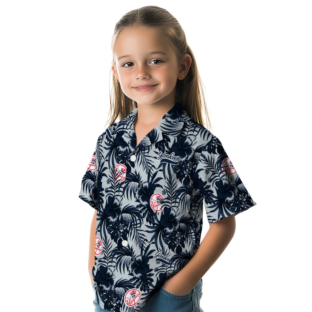 New York Yankees Hawaiian Shirt - Hibiscus Exotic | Hula Hawaiian Shirts