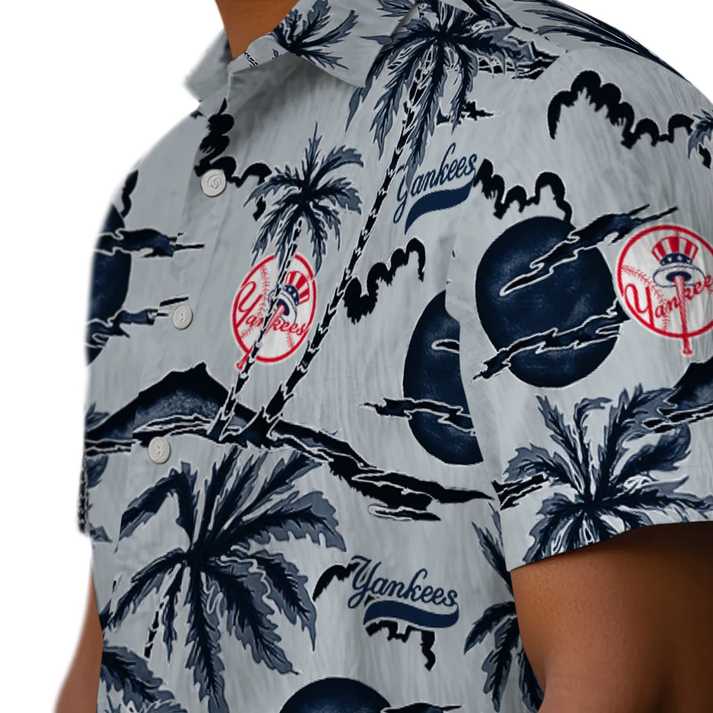 New York Yankees Hawaiian Shirt - Palm Sunset | Hula Hawaiian Shirts