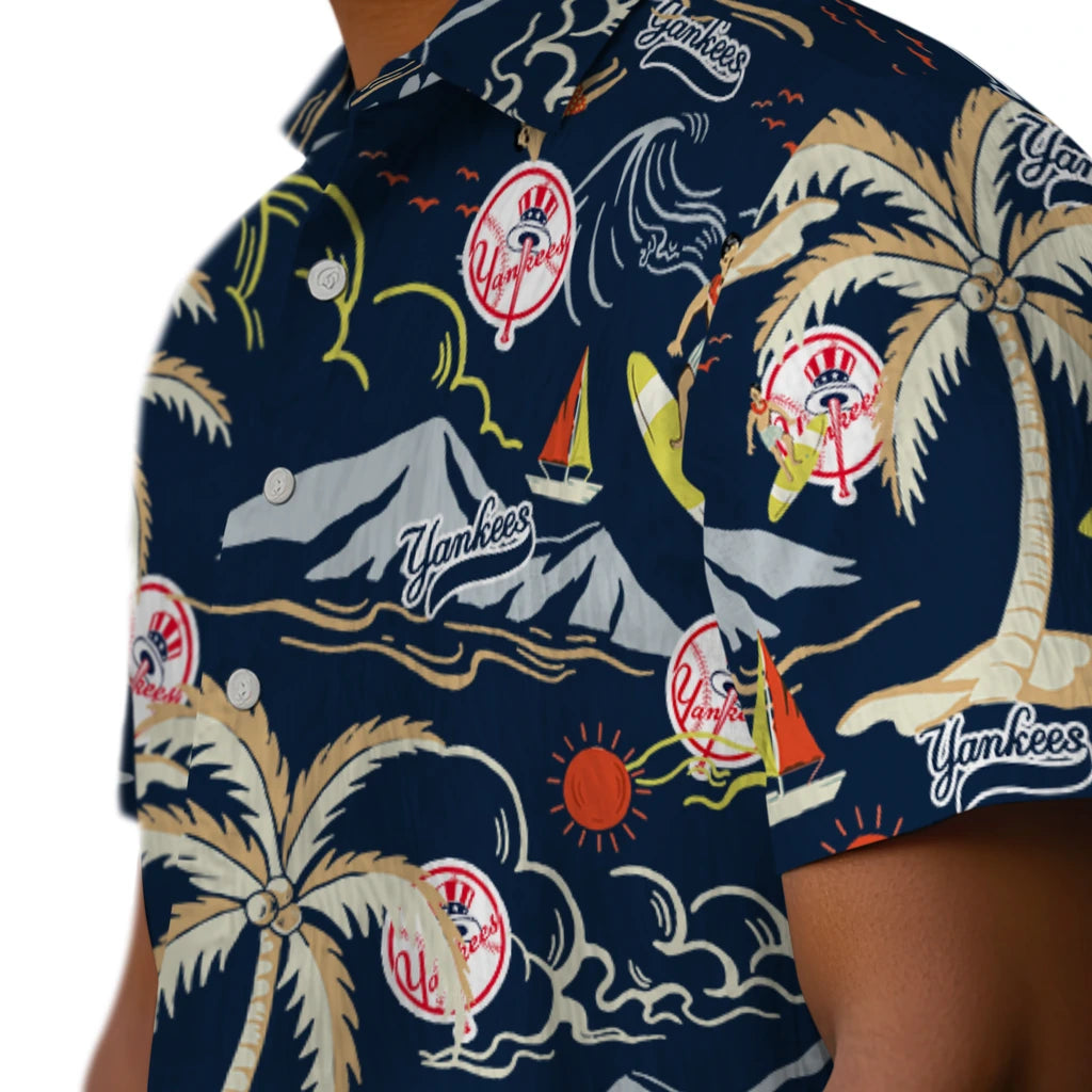 New York Yankees Hawaiian Shirt - Palm Tree Island | Hula Hawaiian Shirts