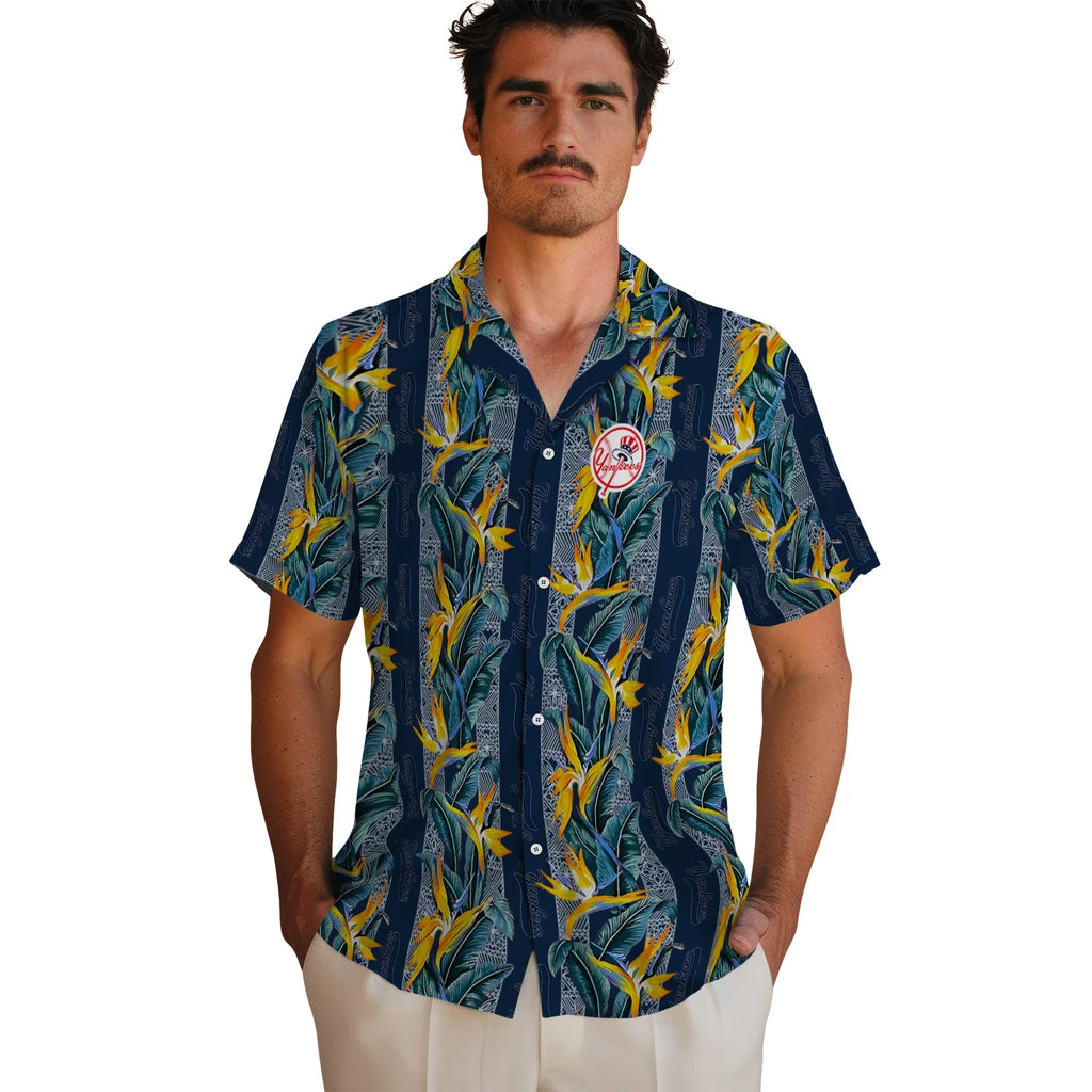 New York Yankees Hawaiian Shirt - Paradise Vines | Hula Hawaiian Shirts