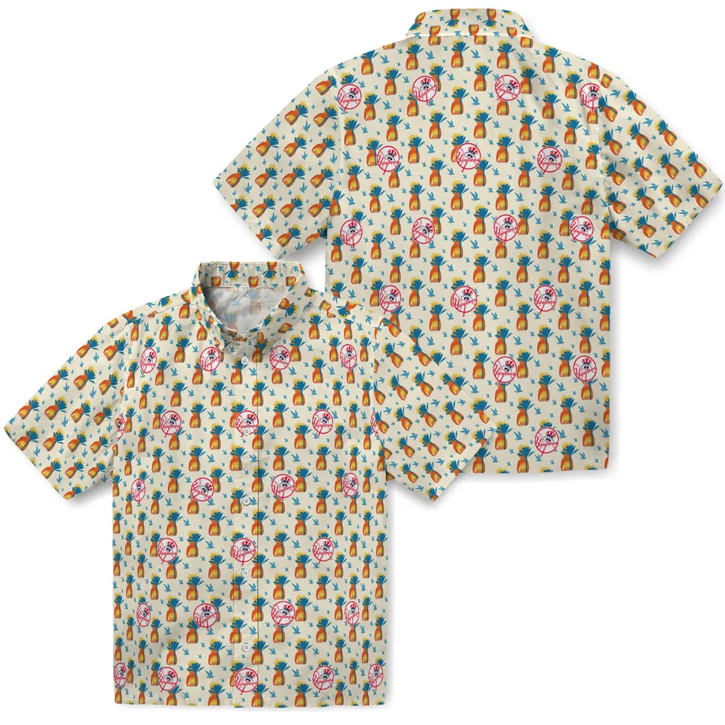 New York Yankees Hawaiian Shirt - Pineapple Delight | Hula Hawaiian Shirts