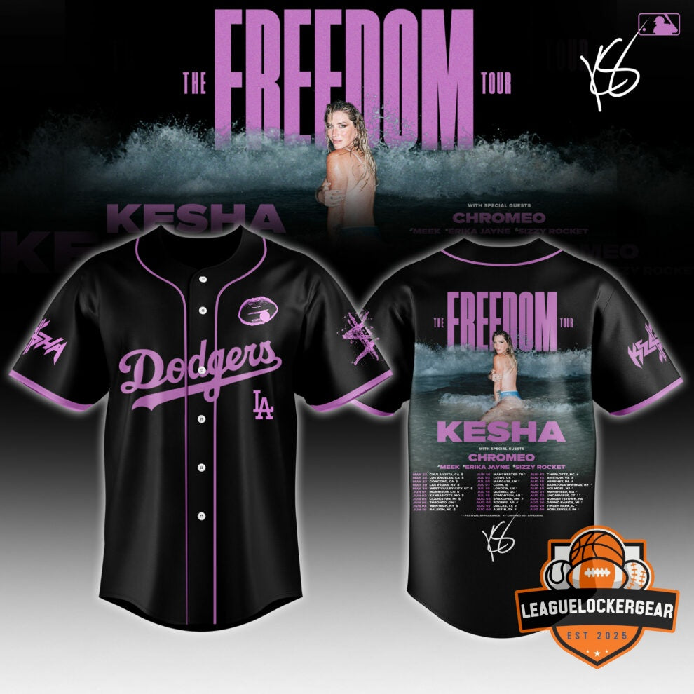 New York Yankees Kesha The Freedom Tour Baseball Jersey - LeagueLockerGear