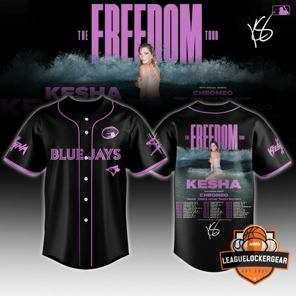 New York Yankees Kesha The Freedom Tour Baseball Jersey - LeagueLockerGear