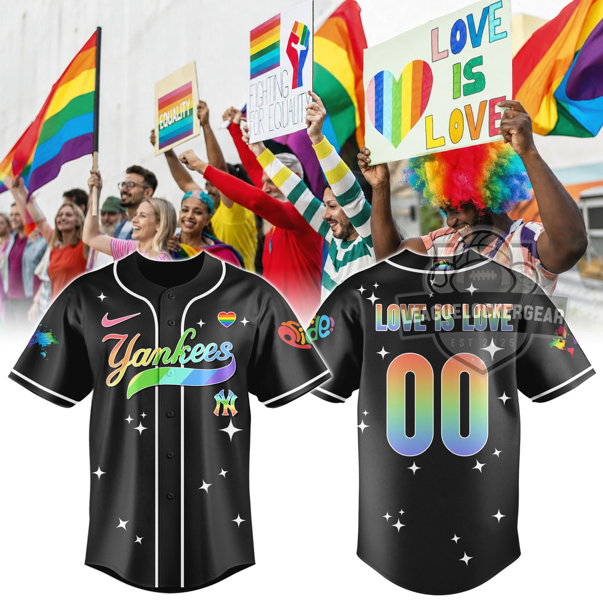 New York Yankees Pride Month Baseball Jersey - LeagueLockerGear