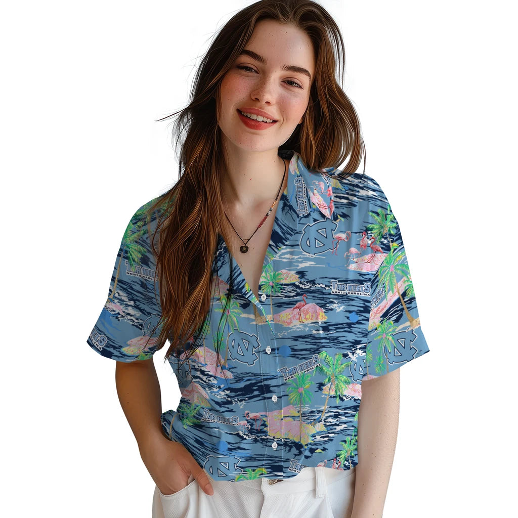 North Carolina Tar Heels Hawaiian Shirt - Hawaii Island | Hula Hawaiian Shirts