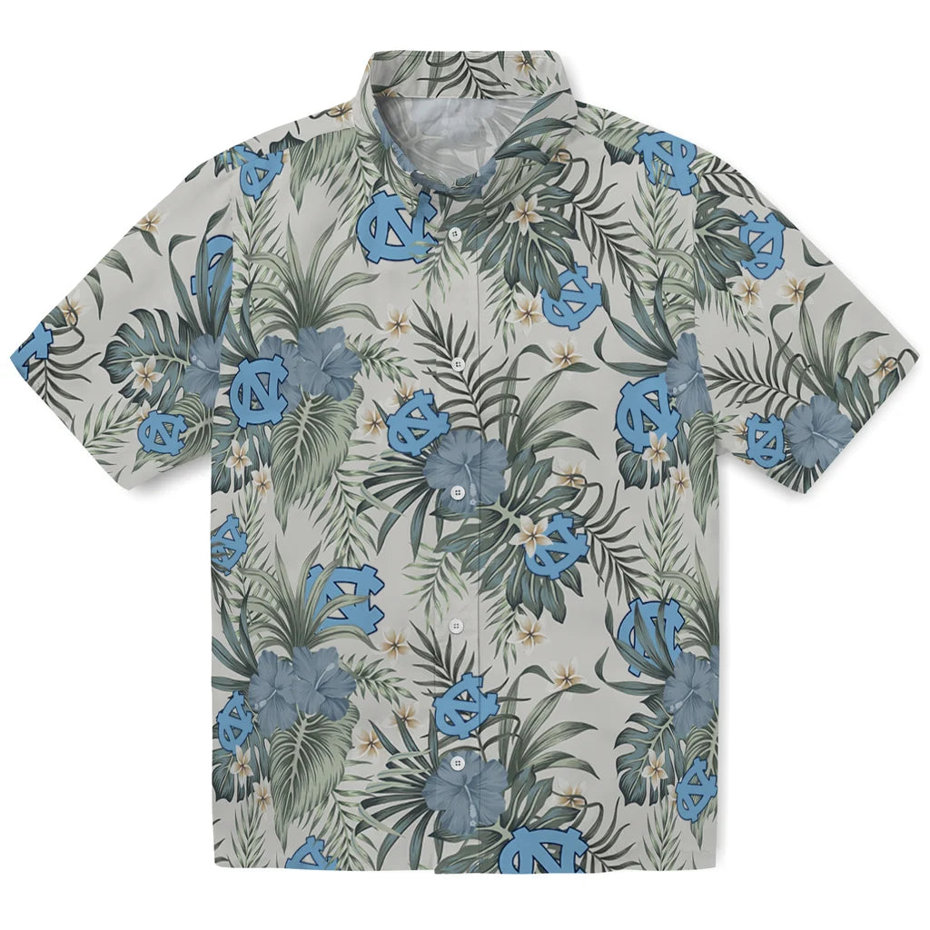 North Carolina Tar Heels Hawaiian Shirt - Hibiscus Designs | Hula Hawaiian Shirts