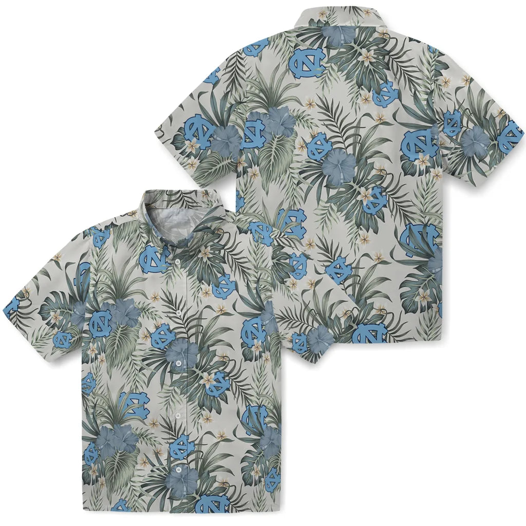 North Carolina Tar Heels Hawaiian Shirt - Hibiscus Designs | Hula Hawaiian Shirts