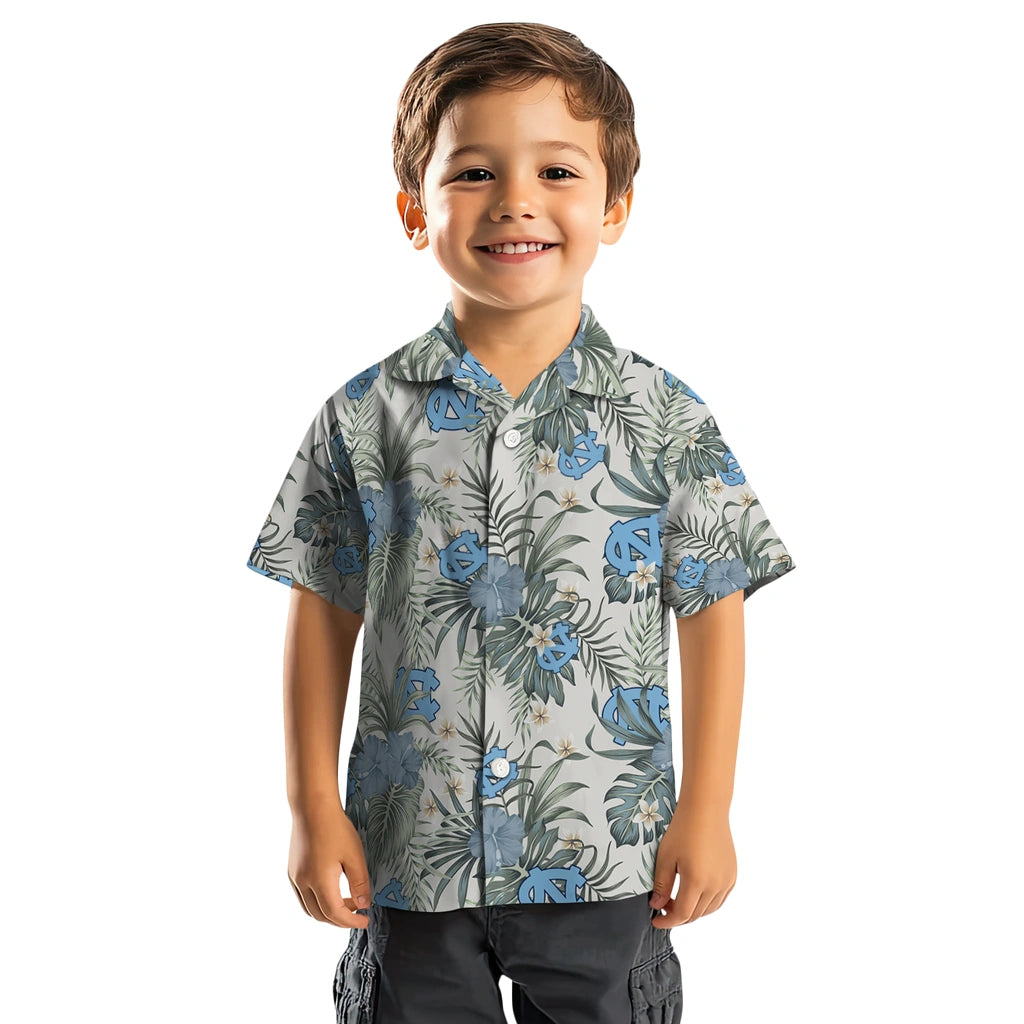 North Carolina Tar Heels Hawaiian Shirt - Hibiscus Designs | Hula Hawaiian Shirts