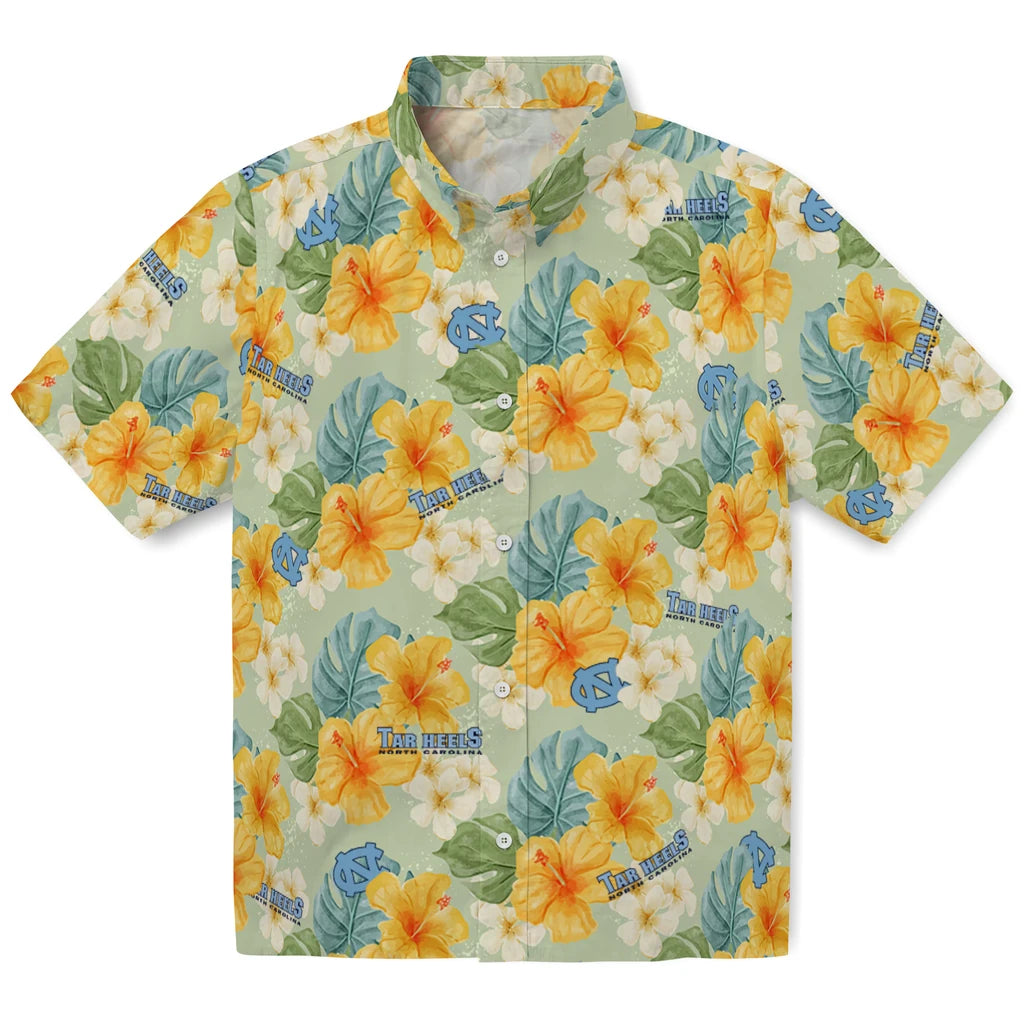 North Carolina Tar Heels Hawaiian Shirt - Hibiscus Mood | Hula Hawaiian Shirts