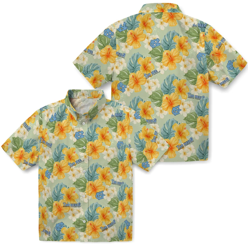North Carolina Tar Heels Hawaiian Shirt - Hibiscus Mood | Hula Hawaiian Shirts