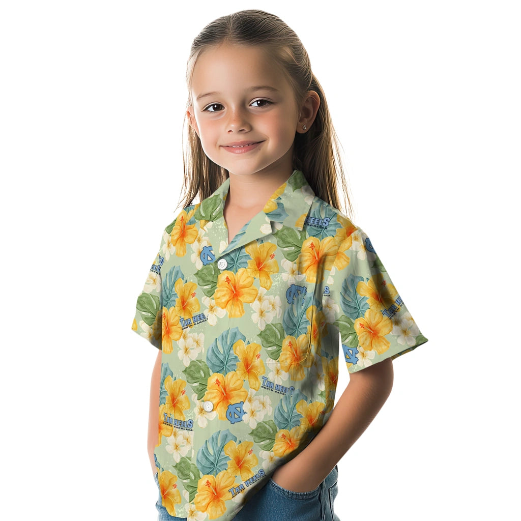 North Carolina Tar Heels Hawaiian Shirt - Hibiscus Mood | Hula Hawaiian Shirts