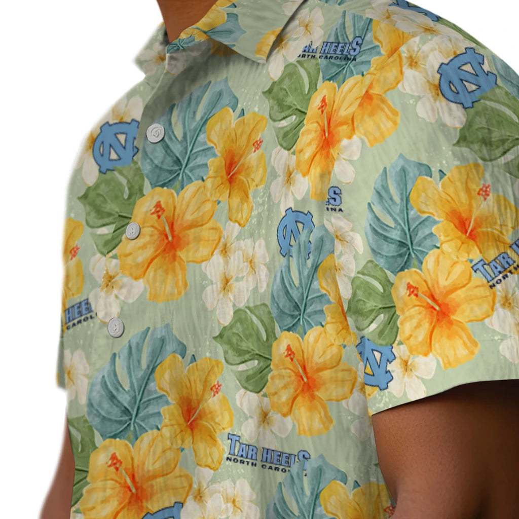 North Carolina Tar Heels Hawaiian Shirt - Hibiscus Mood | Hula Hawaiian Shirts