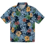 North Carolina Tar Heels Hawaiian Shirt - Hibiscus Tiki Jungle | Hula Hawaiian Shirts