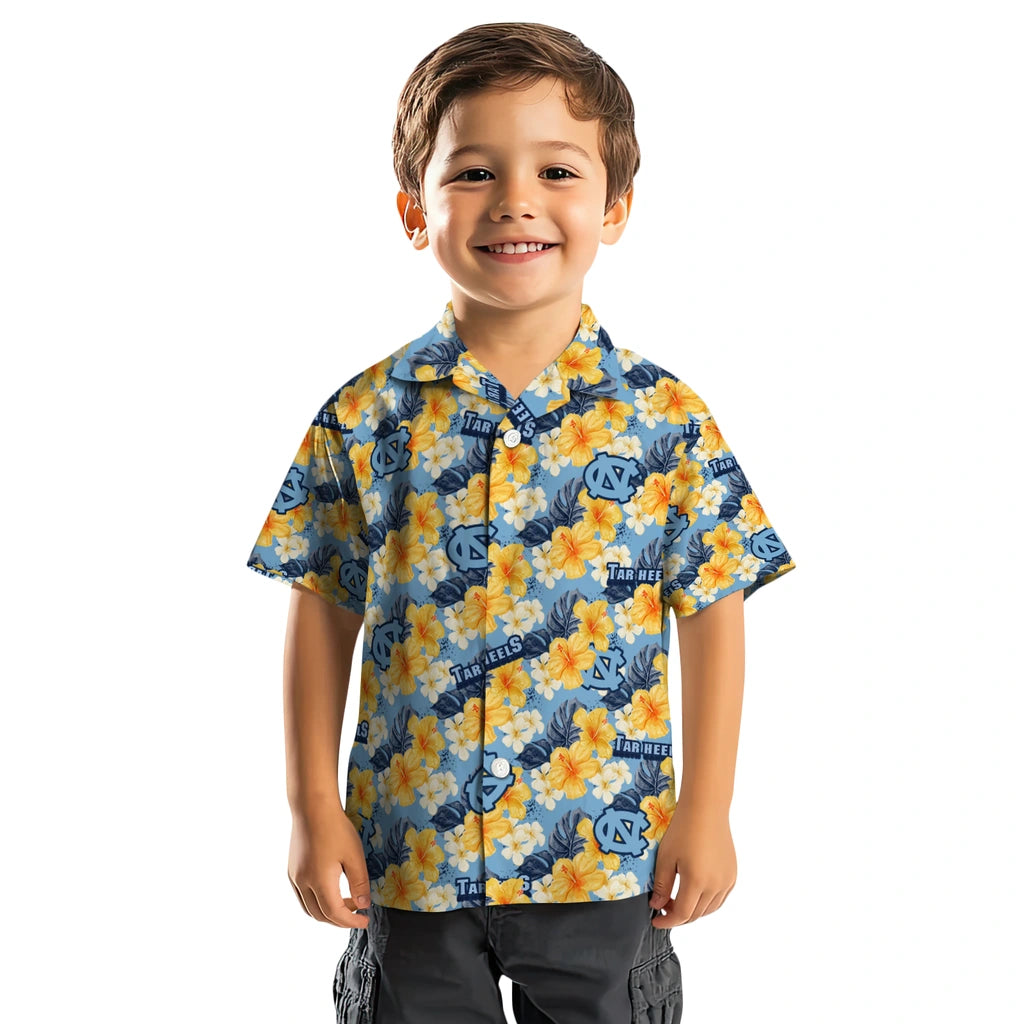 North Carolina Tar Heels Hawaiian Shirt - Hibiscus Tropics | Hula Hawaiian Shirts