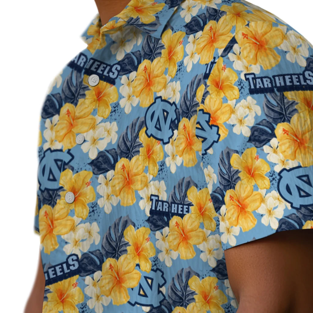 North Carolina Tar Heels Hawaiian Shirt - Hibiscus Tropics | Hula Hawaiian Shirts