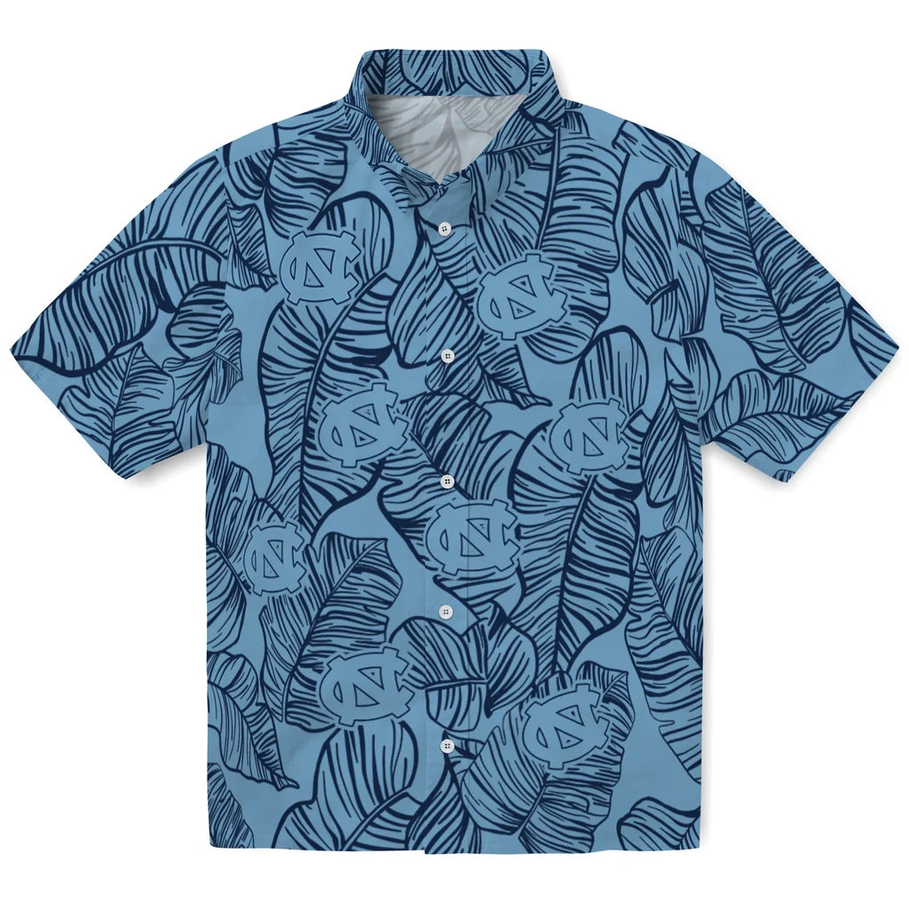 North Carolina Tar Heels Hawaiian Shirt - Leaf Outline | Hula Hawaiian Shirts