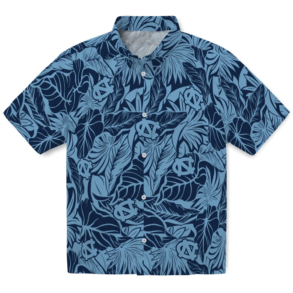 North Carolina Tar Heels Hawaiian Shirt - Monstera Layer | Hula Hawaiian Shirts
