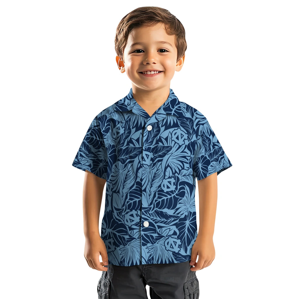 North Carolina Tar Heels Hawaiian Shirt - Monstera Layer | Hula Hawaiian Shirts
