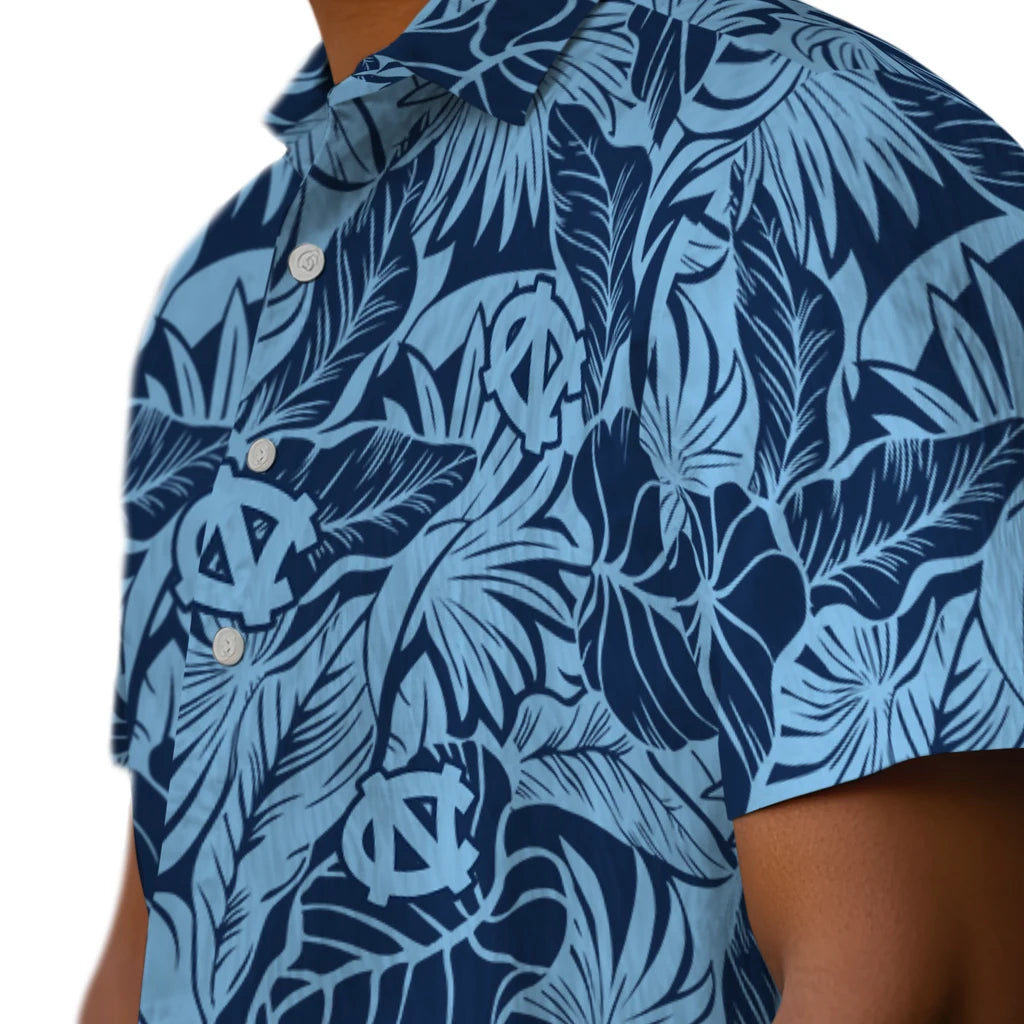 North Carolina Tar Heels Hawaiian Shirt - Monstera Layer | Hula Hawaiian Shirts