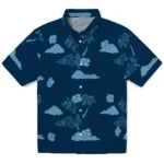 North Carolina Tar Heels Hawaiian Shirt - Palm And Clouds | Hula Hawaiian Shirts