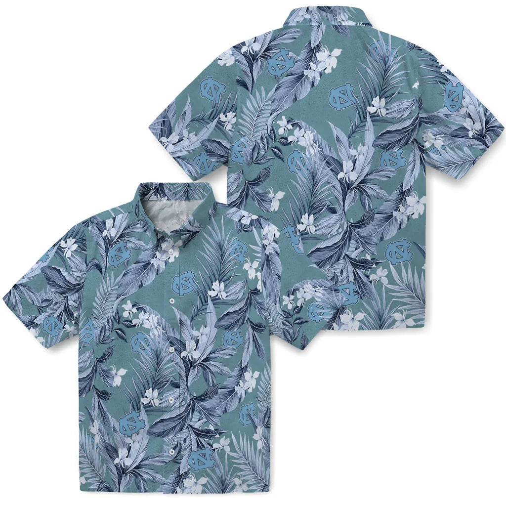 North Carolina Tar Heels Hawaiian Shirt - Palm Leaves | Hula Hawaiian Shirts