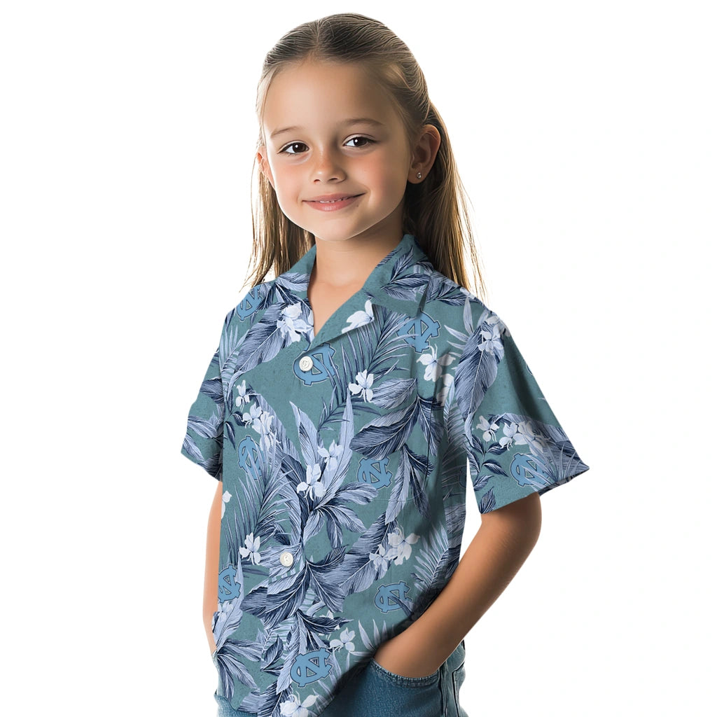 North Carolina Tar Heels Hawaiian Shirt - Palm Leaves | Hula Hawaiian Shirts