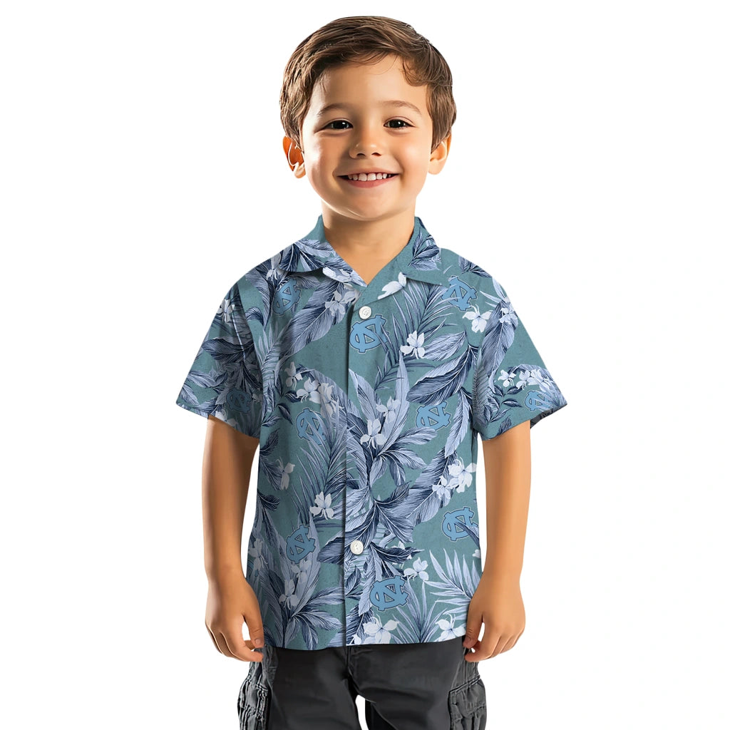 North Carolina Tar Heels Hawaiian Shirt - Palm Leaves | Hula Hawaiian Shirts