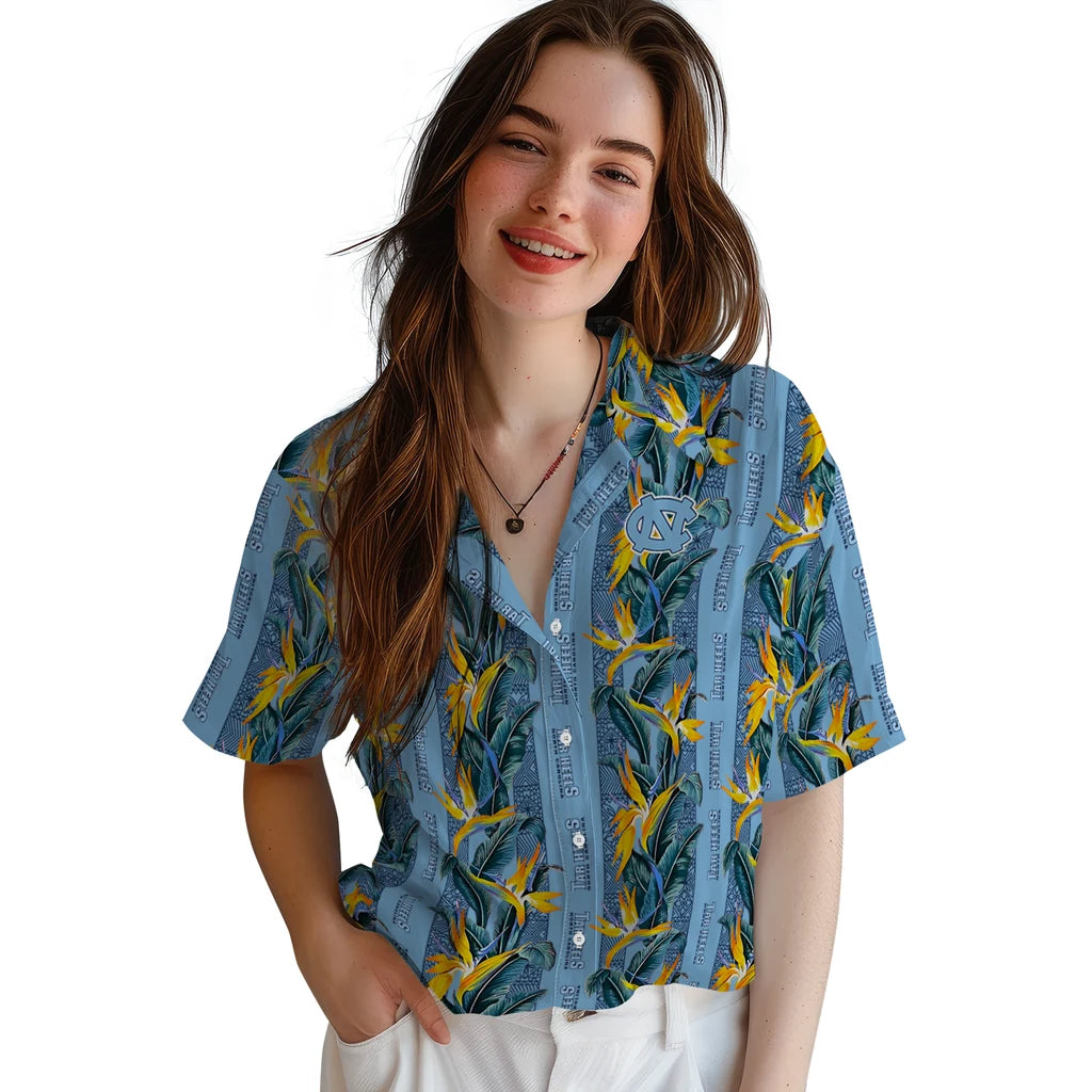 North Carolina Tar Heels Hawaiian Shirt - Paradise Vines | Hula Hawaiian Shirts
