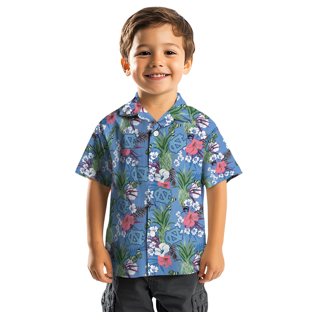 North Carolina Tar Heels Hawaiian Shirt - Pineapple Bouquet | Hula Hawaiian Shirts
