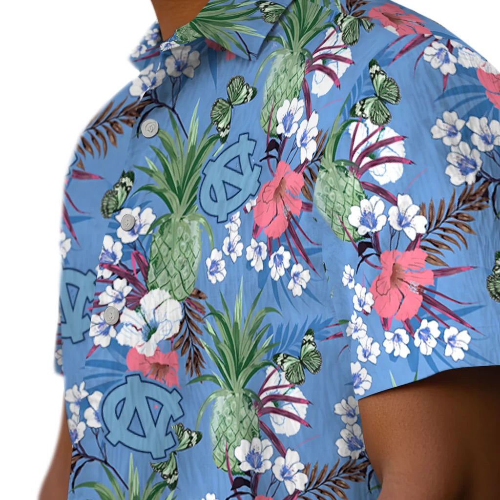 North Carolina Tar Heels Hawaiian Shirt - Pineapple Bouquet | Hula Hawaiian Shirts