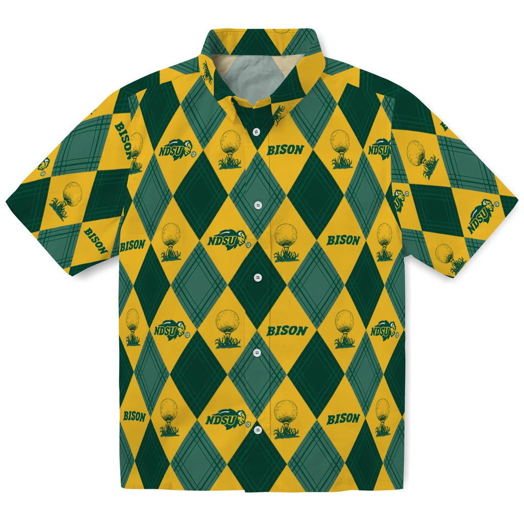 North Dakota State Bison Hawaiian Shirt - Golfing Plaid | Hula Hawaiian Shirts