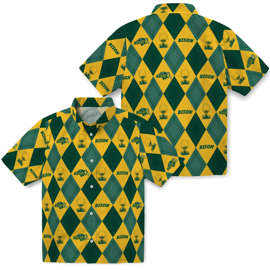 North Dakota State Bison Hawaiian Shirt - Golfing Plaid | Hula Hawaiian Shirts