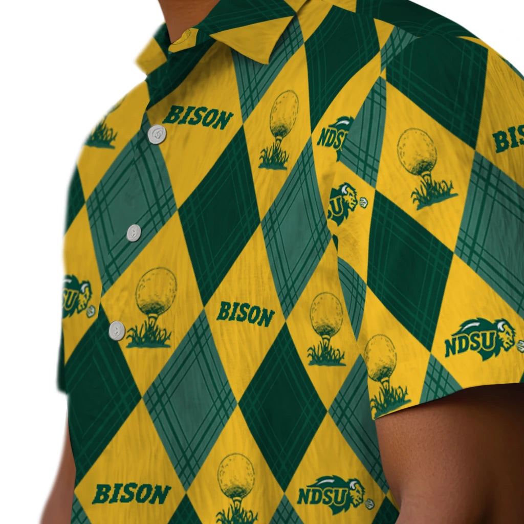 North Dakota State Bison Hawaiian Shirt - Golfing Plaid | Hula Hawaiian Shirts