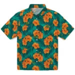 North Dakota State Bison Hawaiian Shirt - Hibiscus and Palm Leaves | Hula Hawaiian Shirts