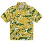 North Dakota State Bison Hawaiian Shirt - Hibiscus Overlay | Hula Hawaiian Shirts