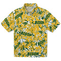 North Dakota State Bison Hawaiian Shirt - Hibiscus Overlay | Hula Hawaiian Shirts